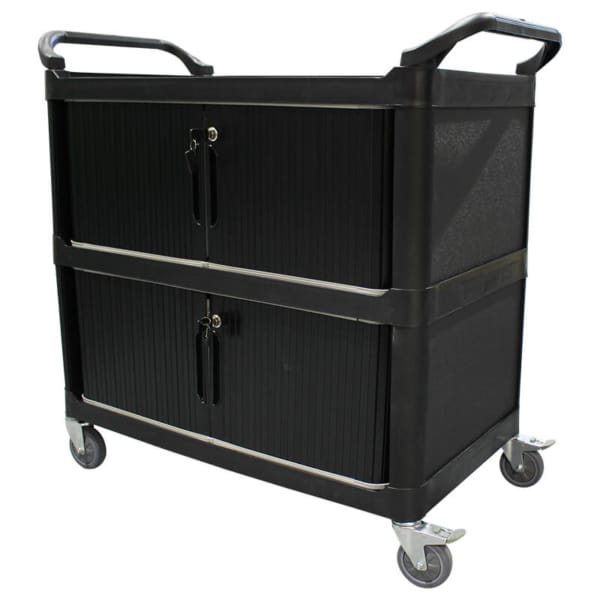 3 Tier 895x505mm Service Trolley with Sliding Doors (STR327)