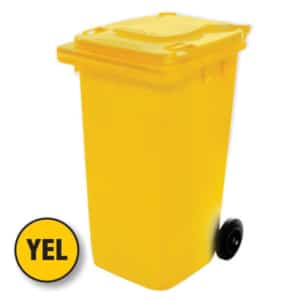 240L Capacity Yellow Wheelie Bin (WGR032)